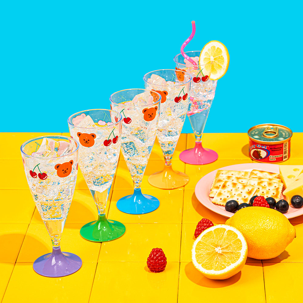 Reusable party cup set - Cherry & Bear