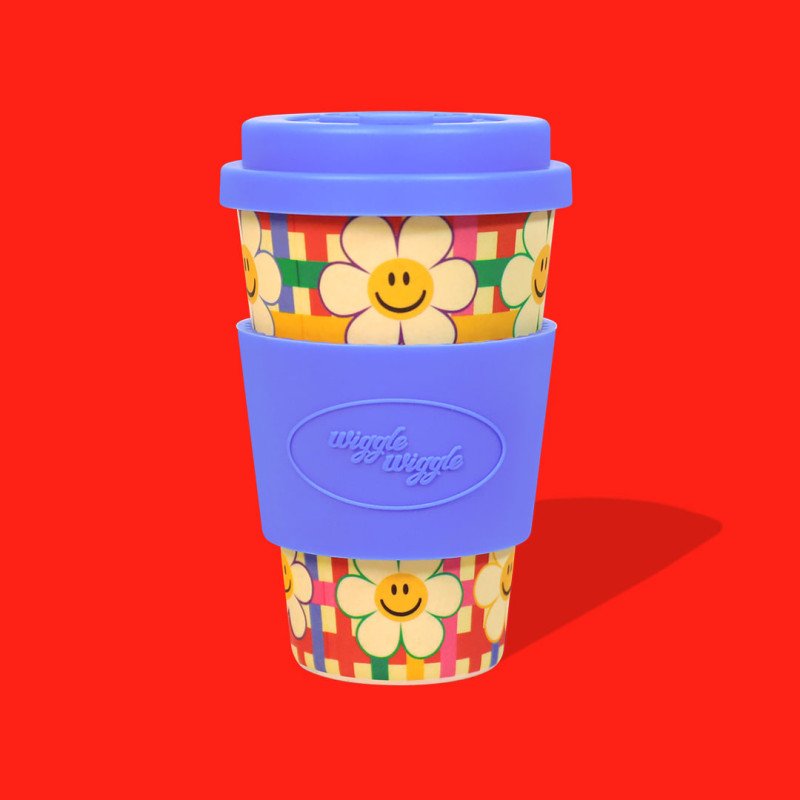 Bamboo eco mug - Smile check