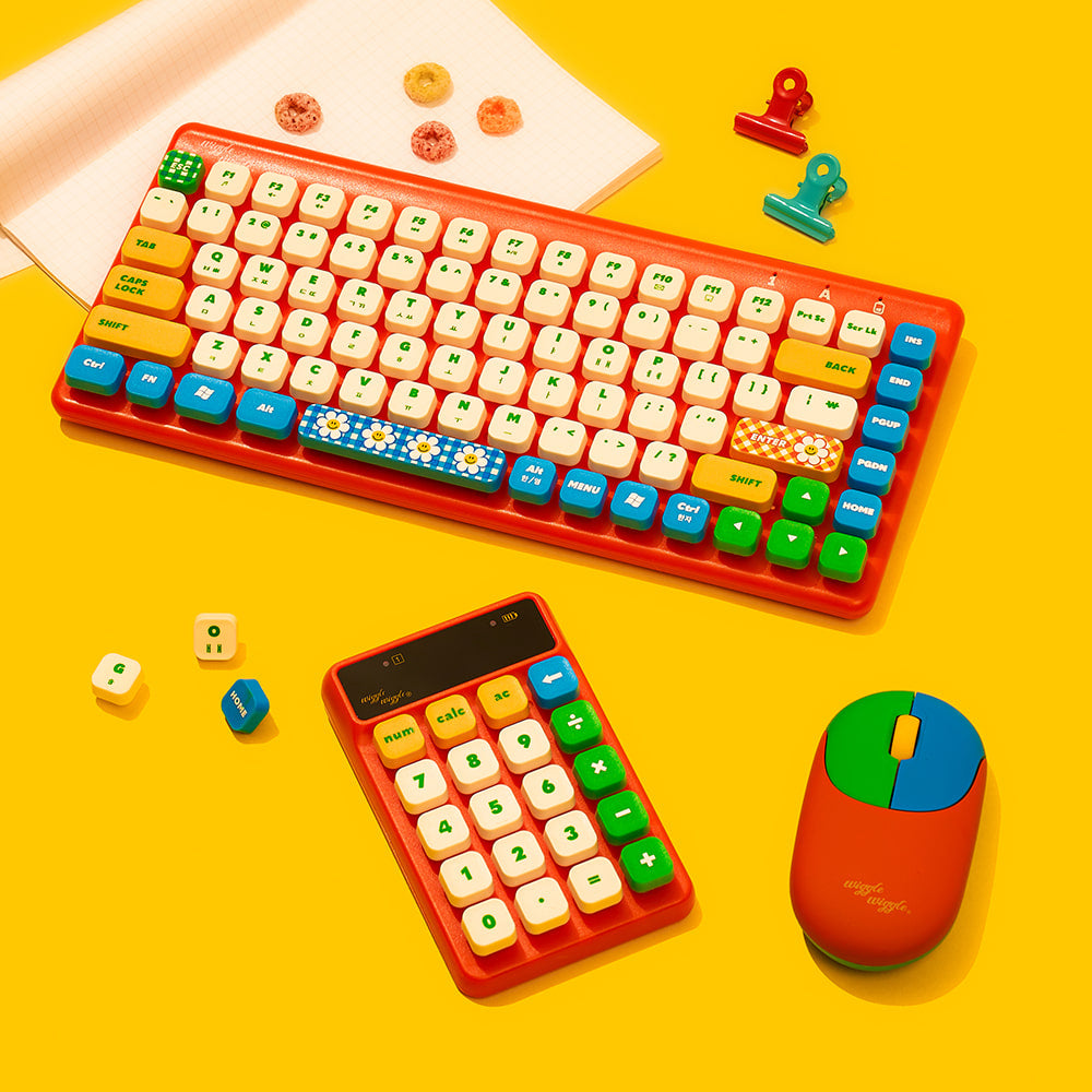 [ABKO X wiggle wiggle] - Wireless Keyboard & Mouse SET