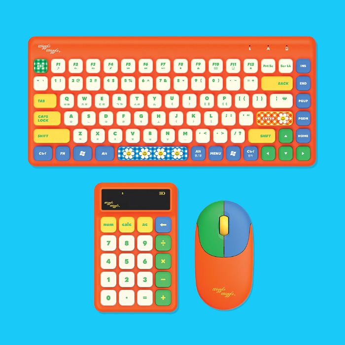 [ABKO X wiggle wiggle] - Wireless Keyboard & Mouse SET