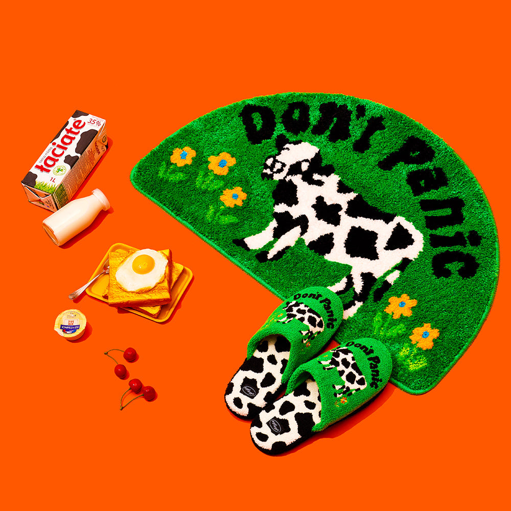 Floor mat - Don't panic green