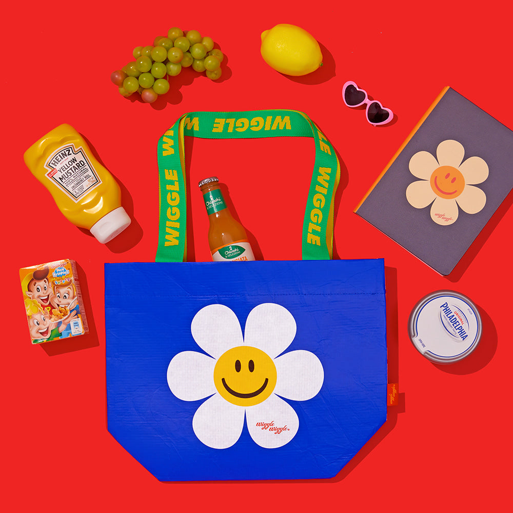 Reusable Shopper Bag - Smile we love blue