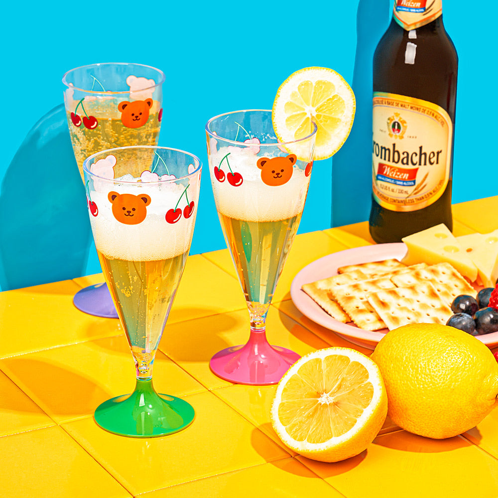 Reusable party cup set - Cherry & Bear