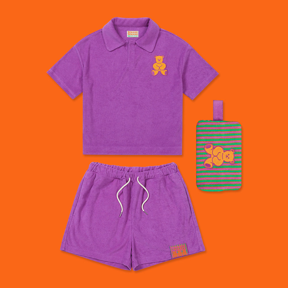 Terry pajama set - wiggle bear