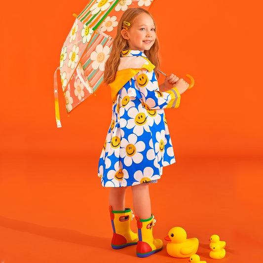 Kids Raincoat (M) - Smile We Love Blue