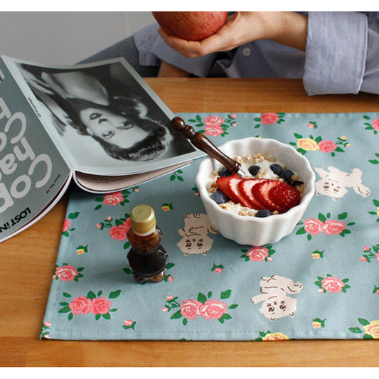 Kitty and Roses place mat