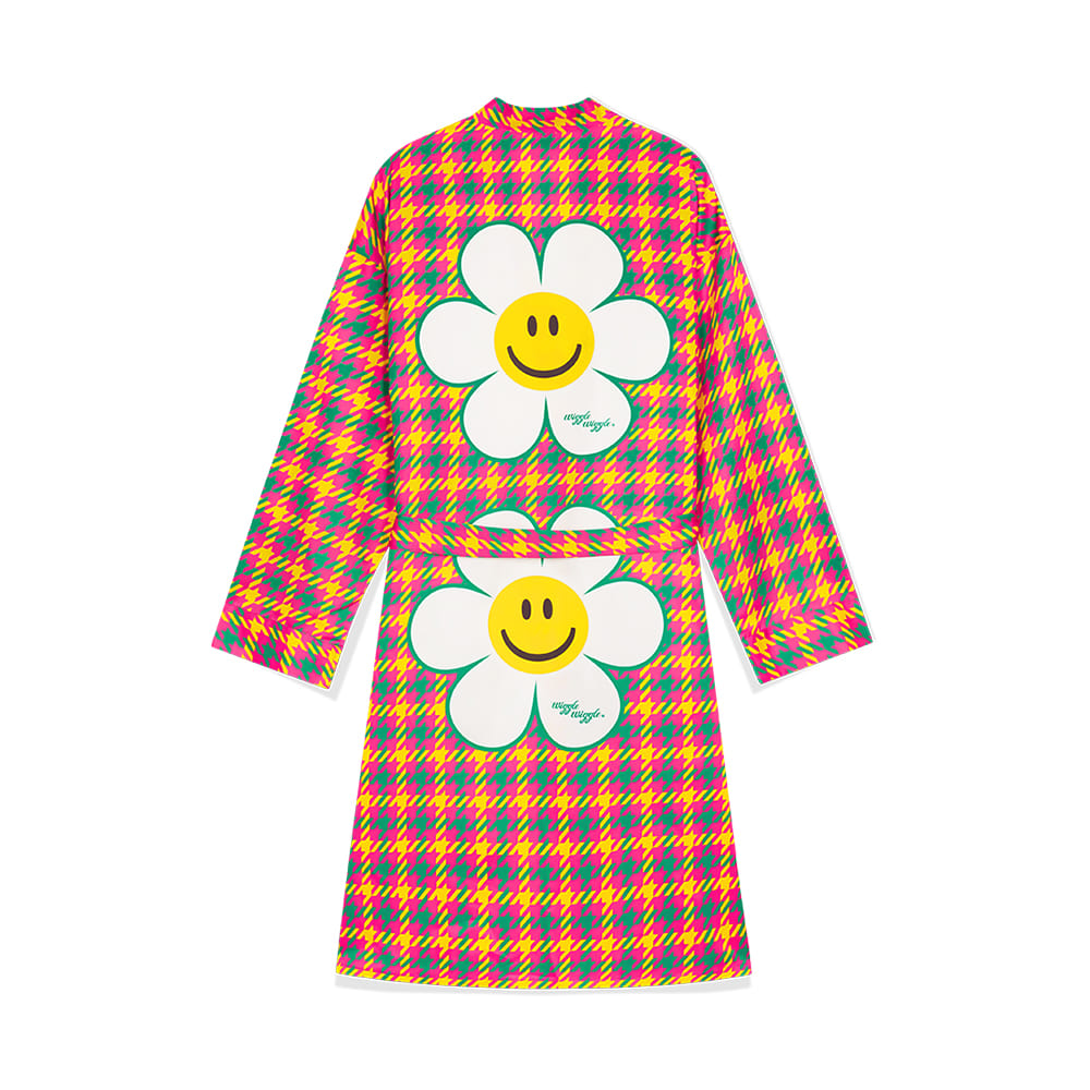 Silky robe