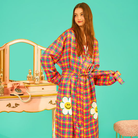 Silky robe